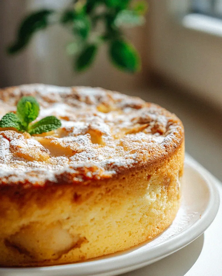 Apfel Birnen Invisible Cake mit Gewürzzucker Topping Rezept