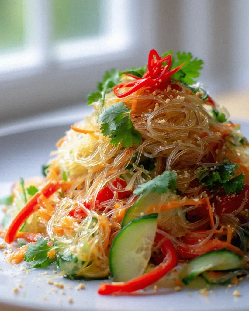 Asiatischer Glasnudelsalat Mit Sesam & Erdnuss Dressing – Schritt 2