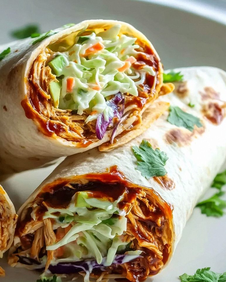 BBQ Hähnchen Coleslaw Wraps – Dein schnelles Lieblingsgericht!