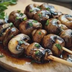 Champignon Spieße gegrillt: Einfaches Rezept für den Grill