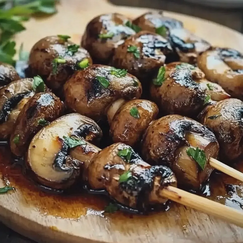 Champignon Spieße gegrillt: Einfaches Rezept für den Grill