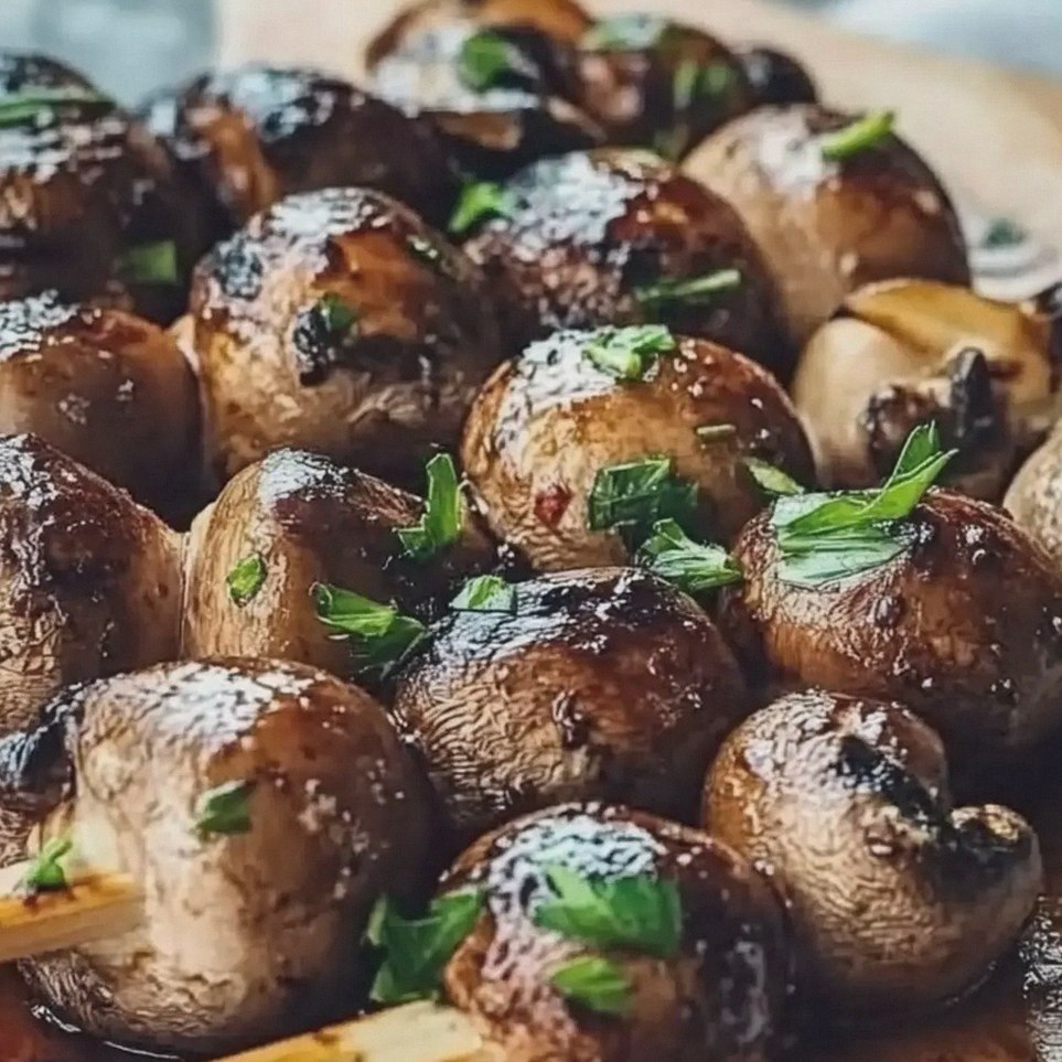 Champignon Spieße gegrillt: Einfaches Rezept für den Grill – Schritt 2