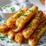Cheesy Potato Sticks with Creamy Dip
