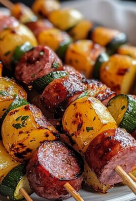 Cowboy-Butter-Kielbasa und Kartoffel für den Grill