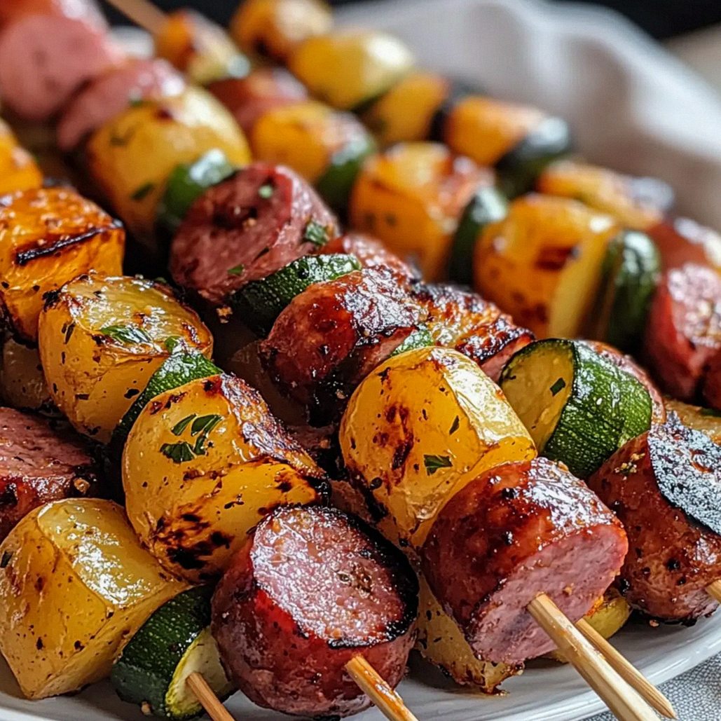 Cowboy-Butter-Kielbasa und Kartoffel für den Grill