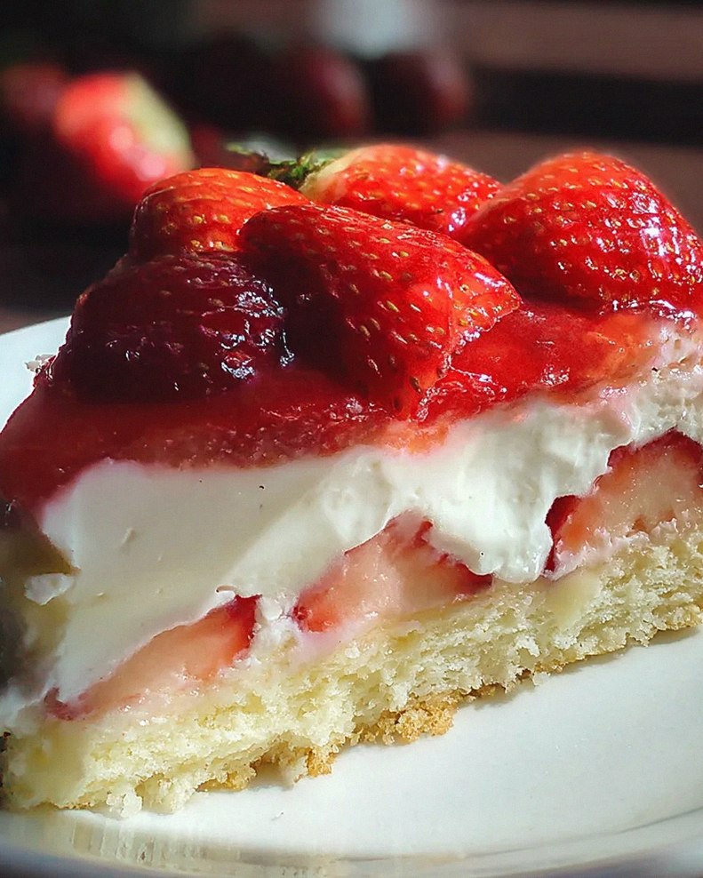 Erdbeerkuchen mit Schmand-Vanillecreme – Schritt 2