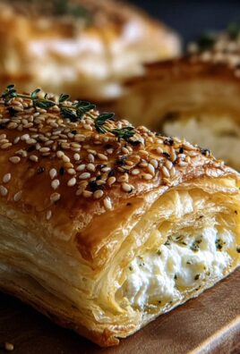 Feta im Blätterteig mit Sesam und Thymian