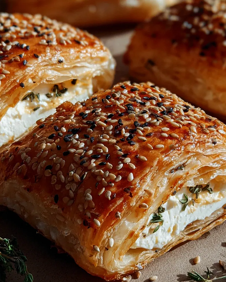 Feta im Blätterteig mit Sesam und Thymian – Schritt 2