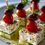 Feta Spieße mit Gurke – Erfrischender Snack für den Sommer!