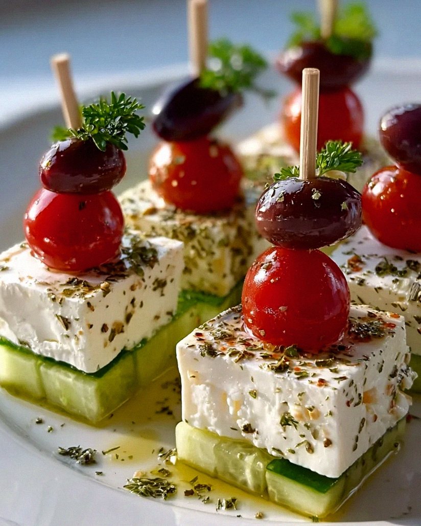 Feta Spieße mit Gurke – Erfrischender Snack für den Sommer!
