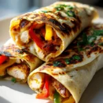 Gegrillte Hähnchen Wraps: Saftig mit Paprika & Käse!