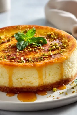 Griechischer Honig-Custard Cheesecake