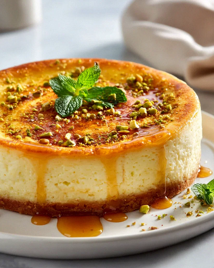 Griechischer Honig-Custard Cheesecake