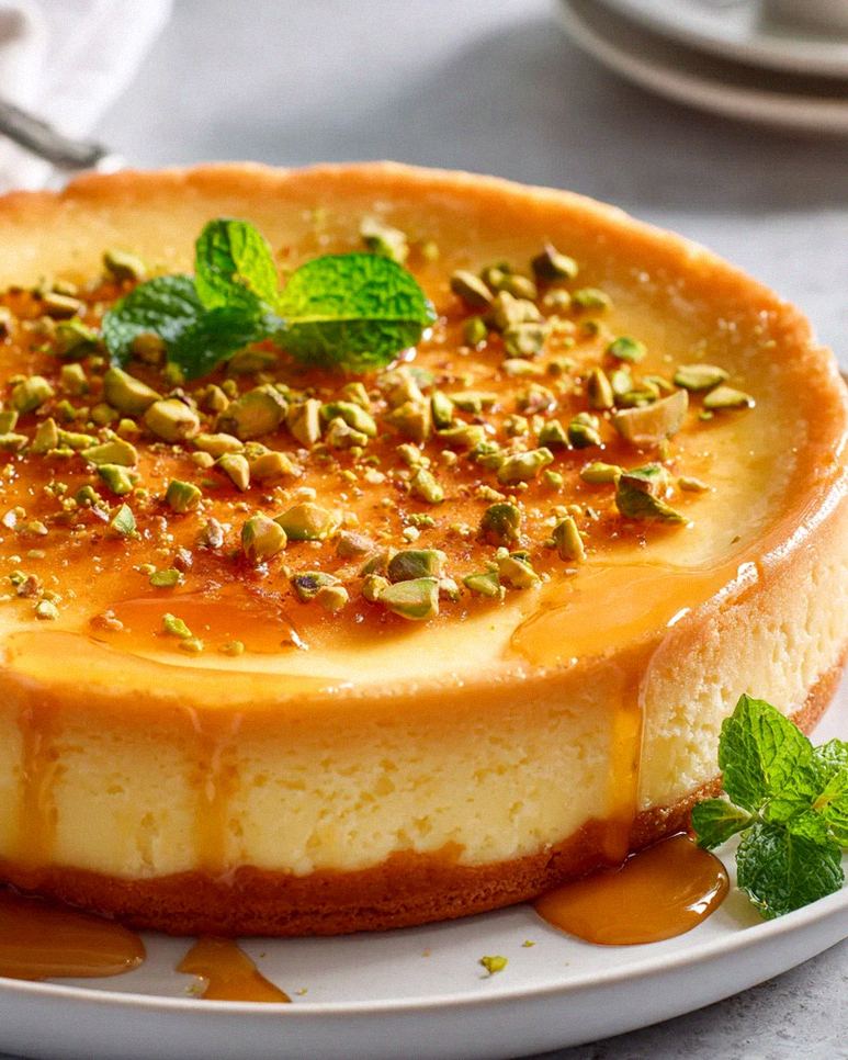 Griechischer Honig-Custard Cheesecake – Schritt 2