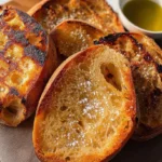 Grillbrot mit Olivenöl und Meersalz