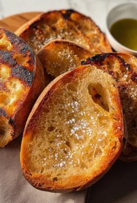 Grillbrot mit Olivenöl und Meersalz