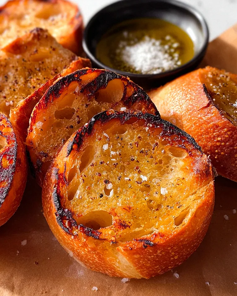 Grillbrot mit Olivenöl und Meersalz – Schritt 1