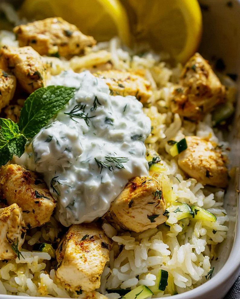 Hähnchen-Tzatziki-Reis-Auflauf: Frisch, würzig & lecker!