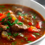 Herzhafte Low Carb Rinder-Gulaschsuppe: Einfach und kartoffelfrei!