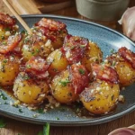 Kartoffel Putenspeck Spieße für den Grillabend