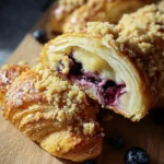 Kartoffelhörnchen mit Blaubeeren & Streuseln