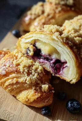 Kartoffelhörnchen mit Blaubeeren & Streuseln