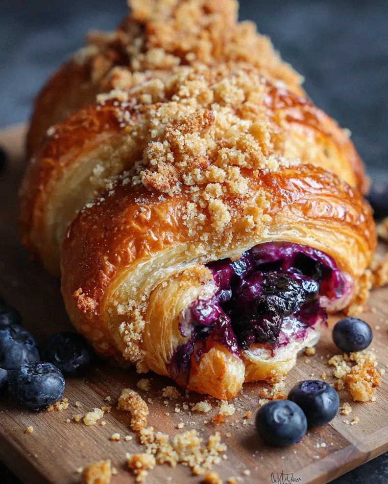 Kartoffelhörnchen mit Blaubeeren & Streuseln – Schritt 2