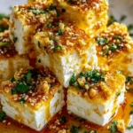 Knusprige Air Fryer Feta-Würfel mit Honig-Drizzle
