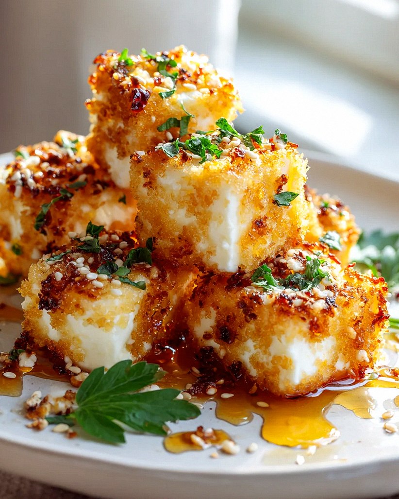 Knusprige Air Fryer Feta-Würfel mit Honig-Drizzle – Schritt 2