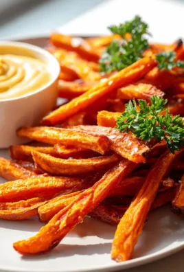 Knusprige Süßkartoffel Pommes mit Honig Senf Dip