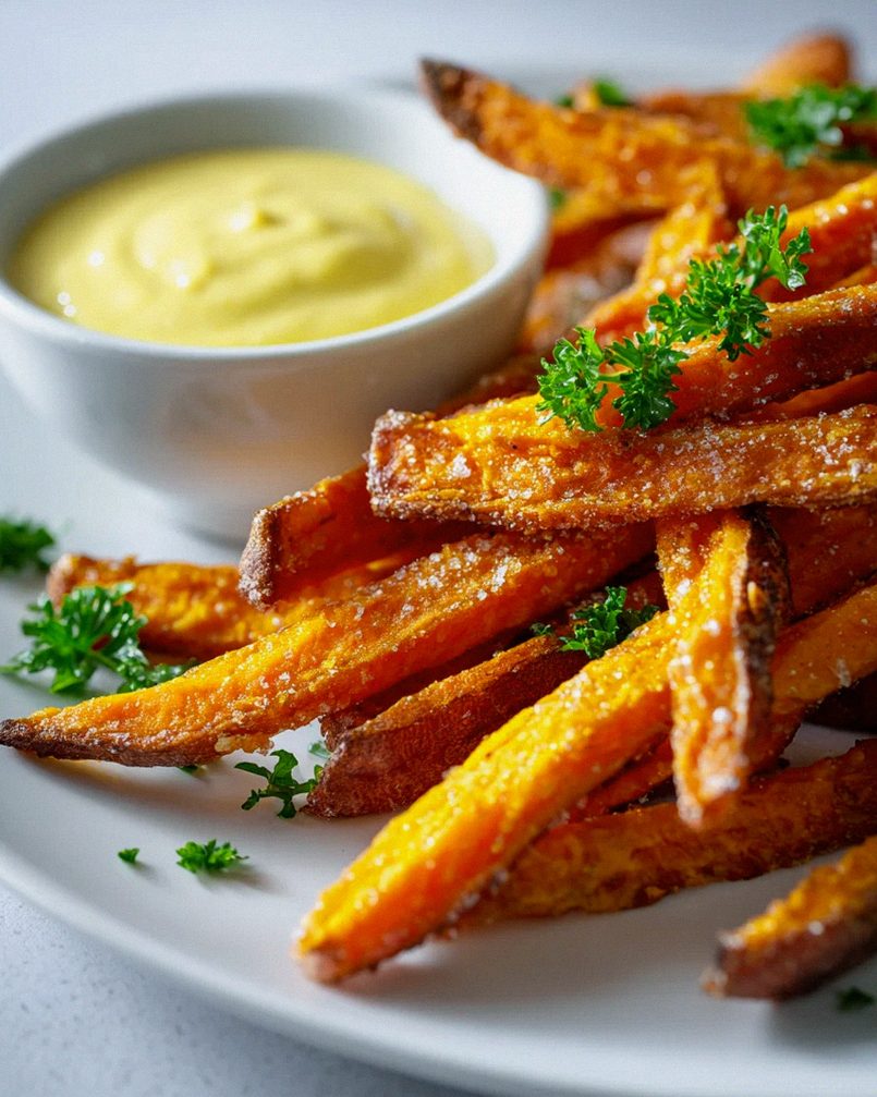 Knusprige Süßkartoffel Pommes mit Honig Senf Dip – Schritt 2