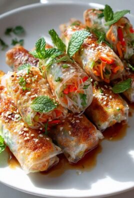 Knusprige Vegetarische Frühlingsrollen: Glasnudeln & Gemüse