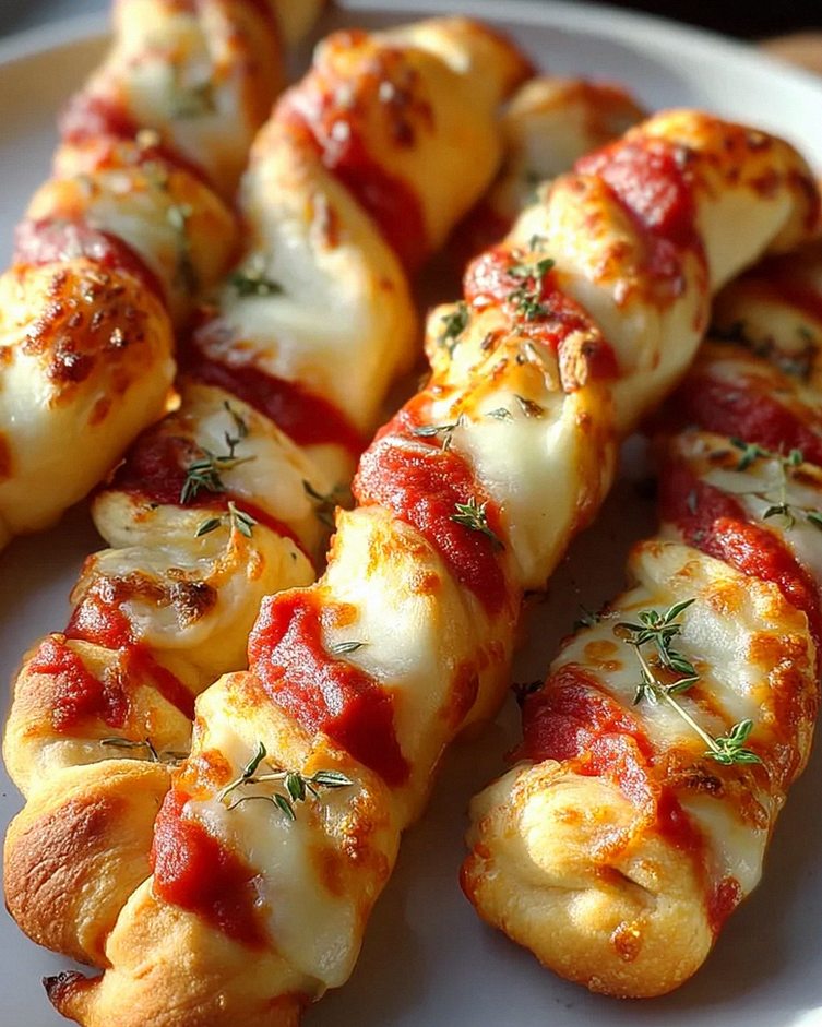 Leckere Candy Cane Pizza Breadsticks für die Feiertage!