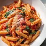 Leckere Tomatensauce mit Spinat für Pasta genießen!