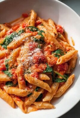 Leckere Tomatensauce mit Spinat für Pasta genießen!