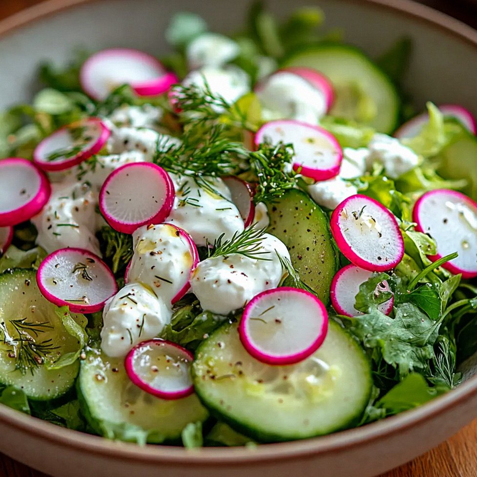 Leichter Fruhlingssalat mit Radieschen und Joghurt-Dressing – Schritt 2