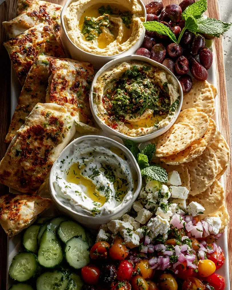 Mediterraner Brunch: Köstliche Boards, Dips & Fladenbrote
