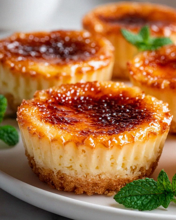 Mini Crème Brûlée Käsekuchen: Knusprig & Cremig Genießen