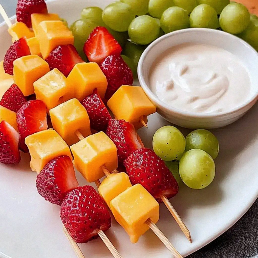 Obstspieße mit herzhaftem Joghurt-Dip – Schritt 2