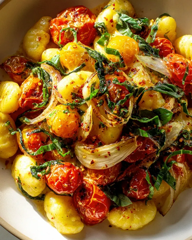 Perfektes Rezept: Cremige Geröstete Tomaten Gnocchi für Alle