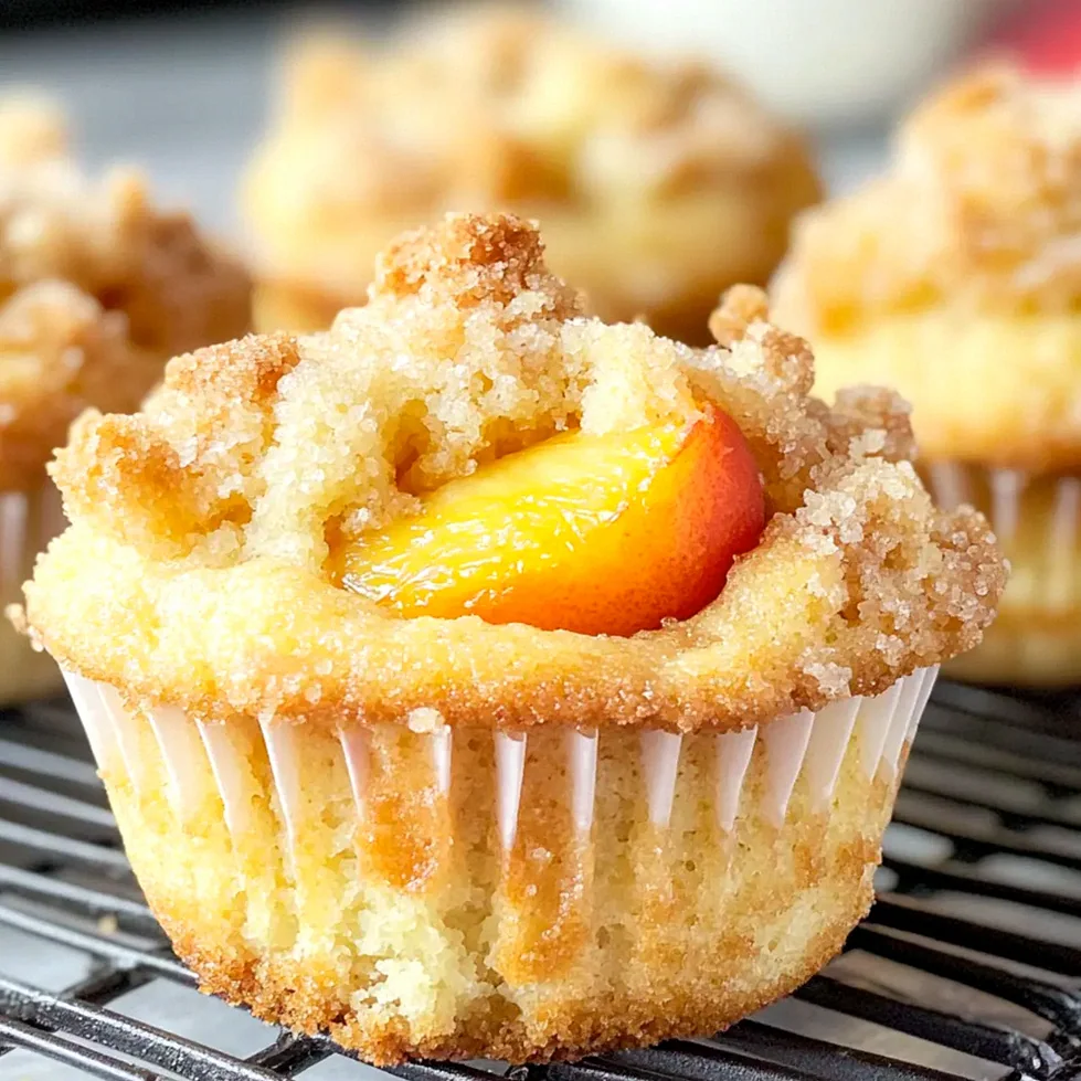 Pfirsichstreuselmuffins für den perfekten Frühstücksgenuss