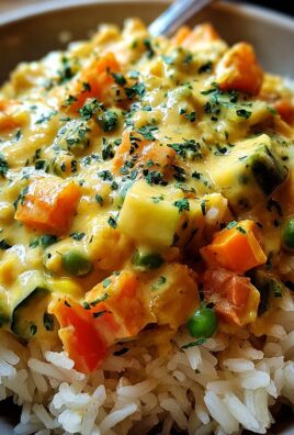 Reis mit Gemüse-Frischkäse-Sauce