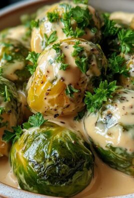 Rosenkohl in Frischkäse-Senfsauce