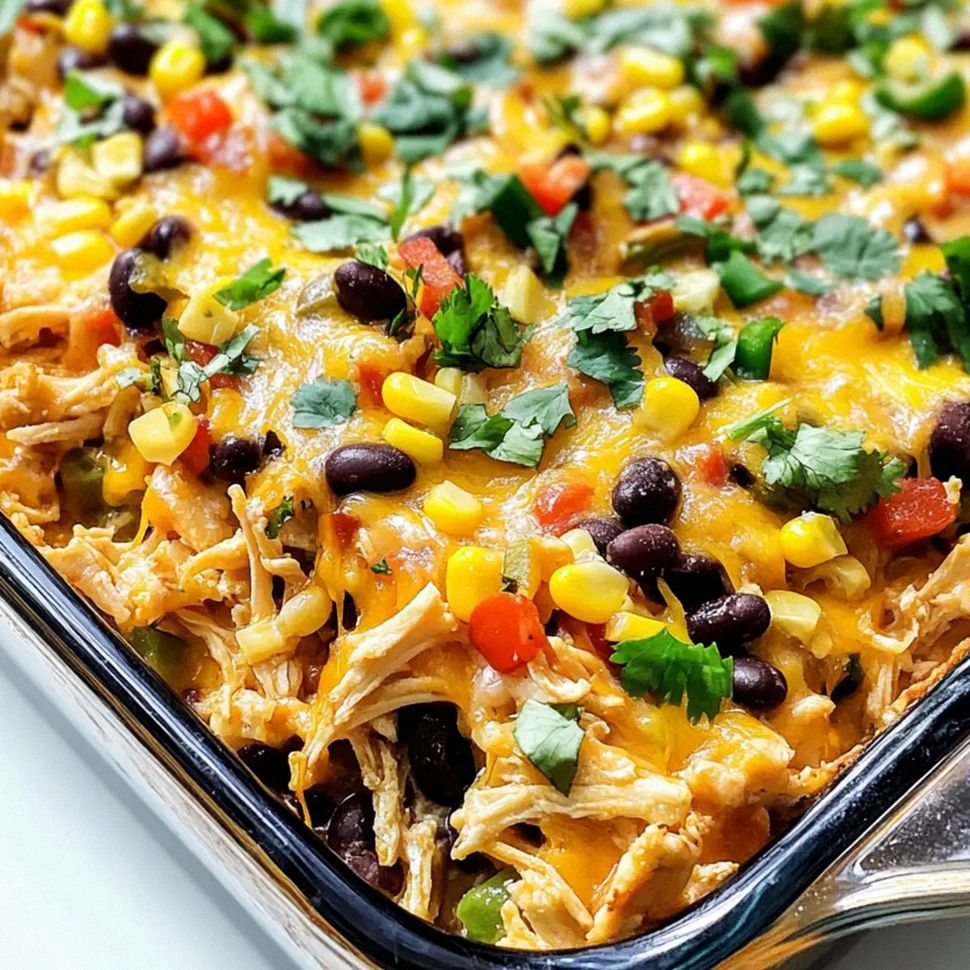 Saftiger Hähnchen Burrito Auflauf für jeden Anlass