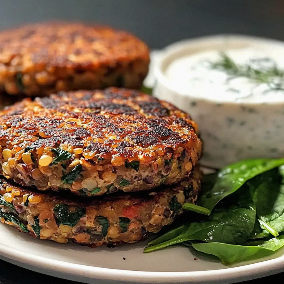 Spinat-Linsen-Burger mit goldener Kruste – Schritt 2