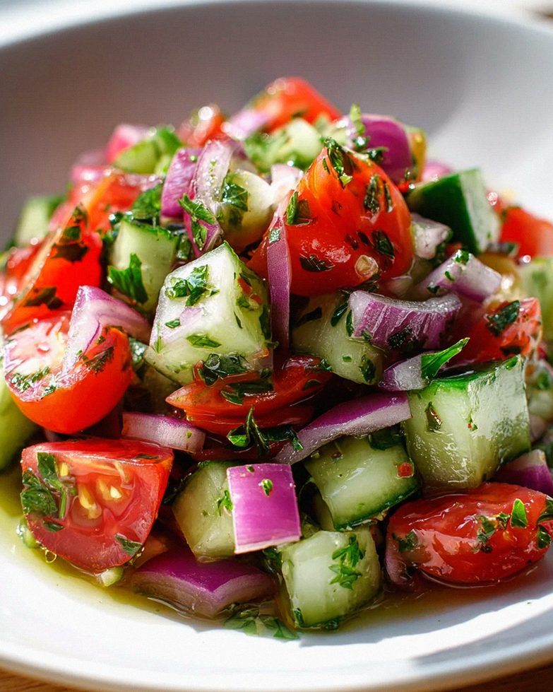 Tomaten Gurken Salat: Das frische Sommerrezept! – Schritt 2