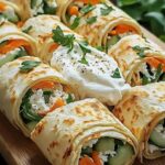 Tortilla-Rollen mit Feta