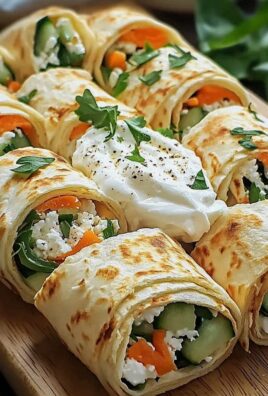 Tortilla-Rollen mit Feta