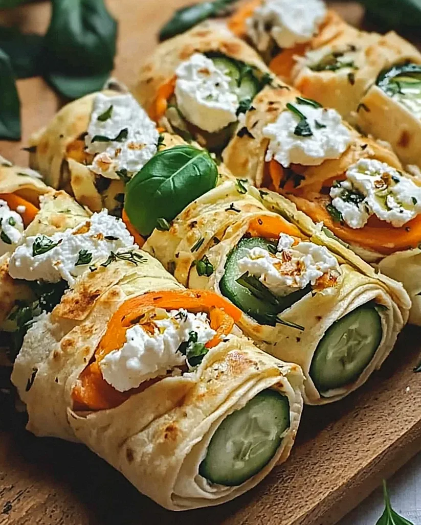 Tortilla-Rollen mit Feta – Schritt 2