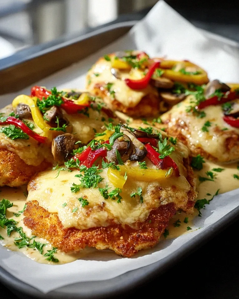 Ueberbackene Partyschnitzel Aus Dem Ofen: Saftig, käsig, einfach lecker!
